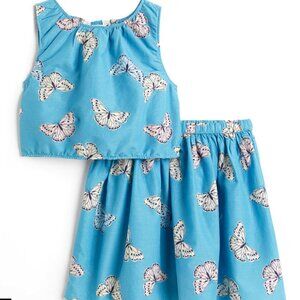 H&M Girls' 2-Piece Top and Skirt Cotton Set (US 7)
